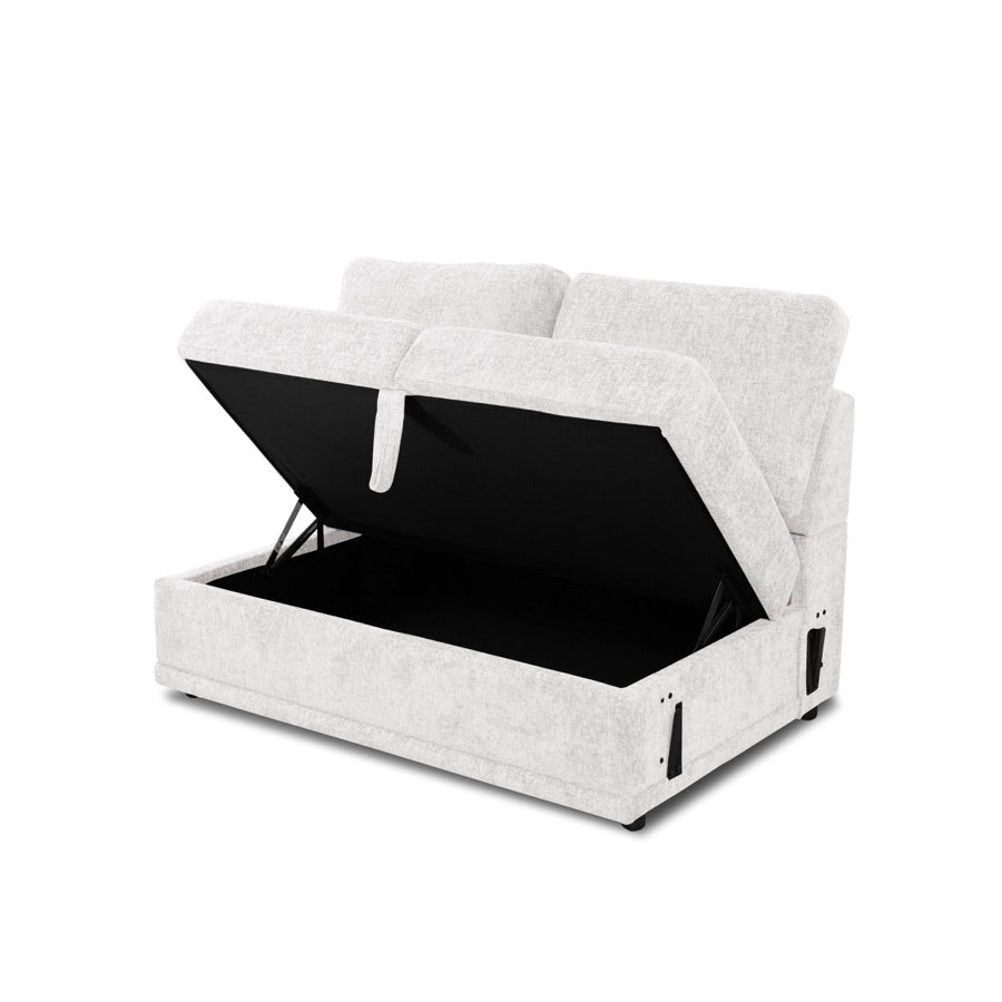 Armless Loveseat Storage