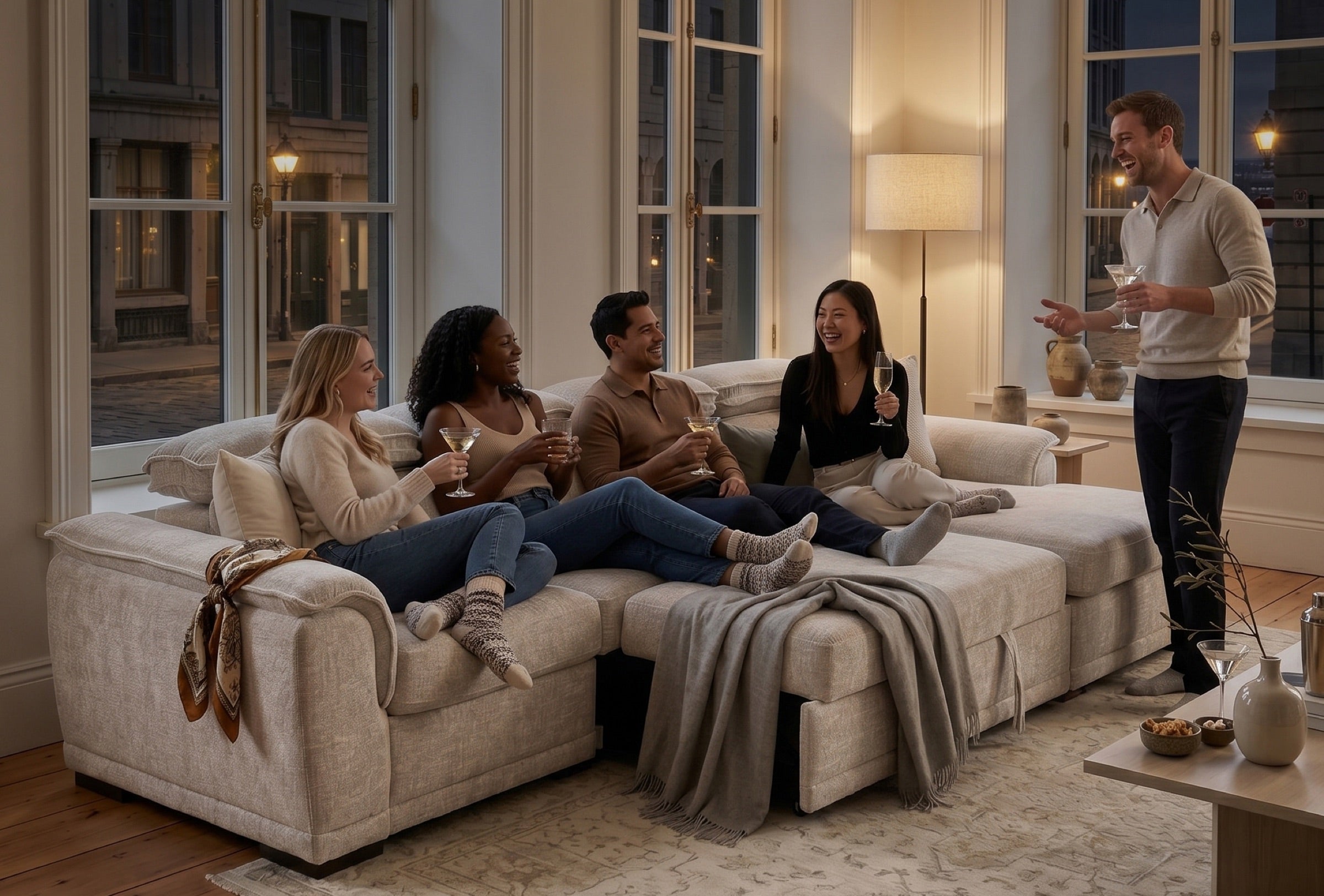 Essential sectional in a modern living room